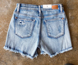 JB MID-RISE + WASH OUT CUTOFF SHORTS
