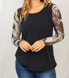 TIE-DYE CONTRAST TOP