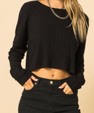 DROP SHOULDER CROP TOP