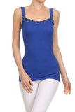 LACE TRIMMED TANK