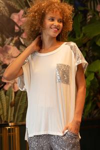 SEQUIN BEAUTY TOP