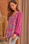 SAVANNA JANE CLASSIC EMBROIDERED TOP