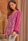 SAVANNA JANE CLASSIC EMBROIDERED TOP