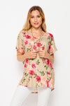 FLORAL V-NECK TOP