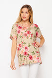 FLORAL V-NECK TOP