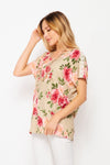 FLORAL V-NECK TOP