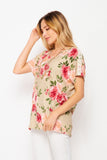 FLORAL V-NECK TOP