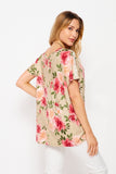 FLORAL V-NECK TOP