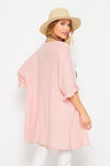 RIBBED OPEN CARDIGAN