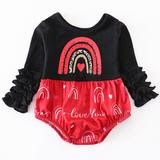 PRETTY RAINBOW RUFFLE ROMPER